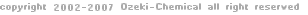 Copyright OZEKI CHEMICAL WEB