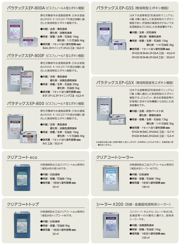 パラテックス製品一覧4